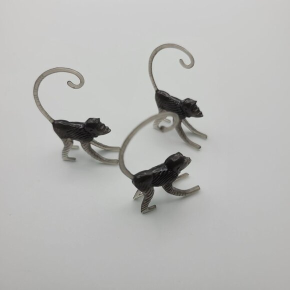 Vintage Cocktail Hanger Marker Zoo Animals 1960s Nron Pink Elephant Monkeys Mix - Picture 8 of 14